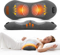 3 in 1 Back Massager, Electric Lumbar Support Pillow Heat Vibration Massage Lower Back Spine Decompression Device, Dark Gray